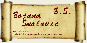 Bojana Smolović vizit kartica